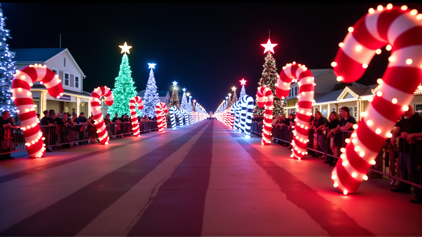 जादू में शामिल हों: कैंडी केन परेड ने किया हॉलीवुड बीच को रोशन